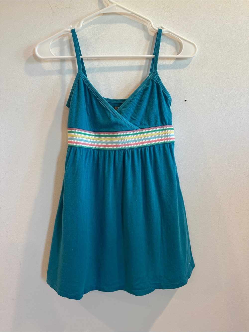 Vintage Hollister Teal Spaghetti-Strap Empire Waist Camisole